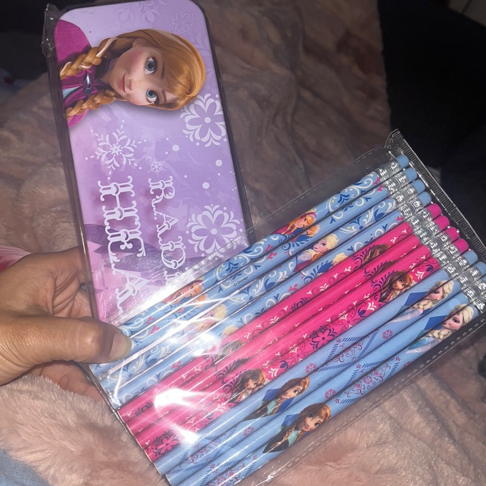 Disney Frozen Pencils and Pencil Case